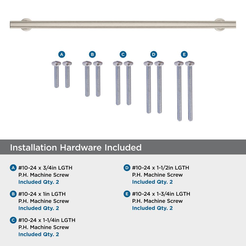 Satin Nickel 18-Inch Modern Appliance Pull with Mounting Hardware