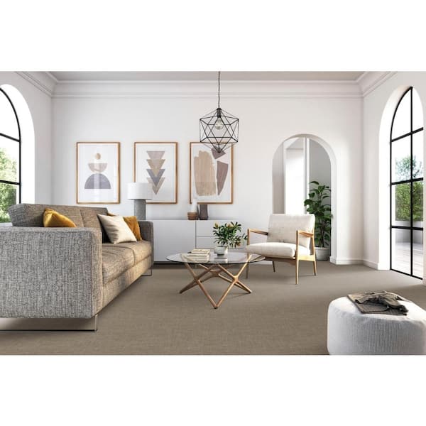 Tailored - Porcelain - Beige 38 oz. SD Polyester Pattern Installed Carpet
