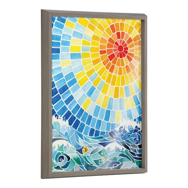 Kate and Laurel Blake "Under the Hawaiian Sun" by Janet Meinke-Lau Framed Glass Art Print 18 in. x 24 in.