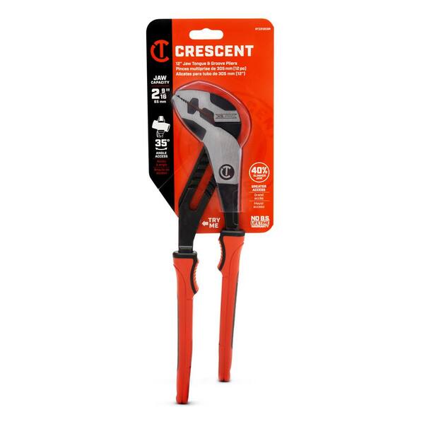 Crescent 12 in. Z2 K9 Straight Jaw Tongue and Groove Pliers