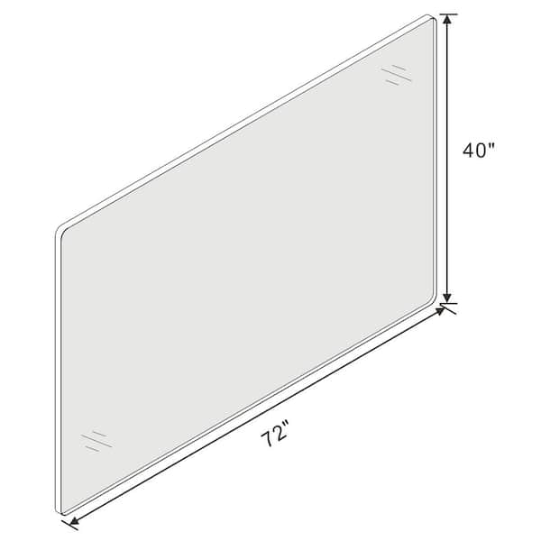 72 in. W x 40 in. H Rectangular Framed Wall Mounted Bathroom Vanity Mirror in Brushed Nickel