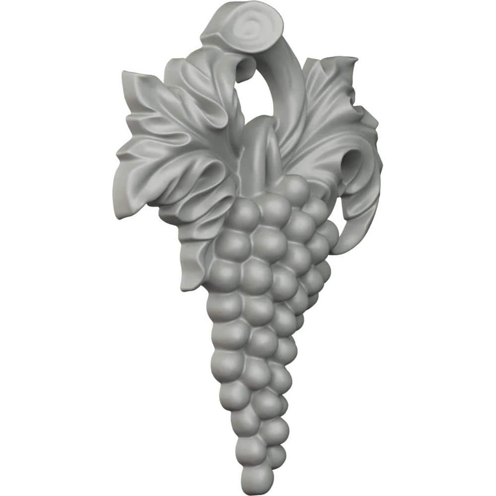 Small White Polyurethane Grape Bunch Center Onlay