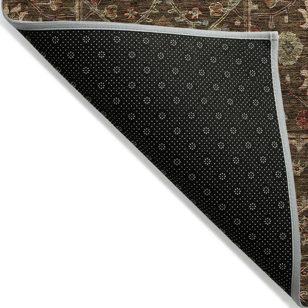 Chocolate Flat Woven Synthetic 3' x 5' Area Rug