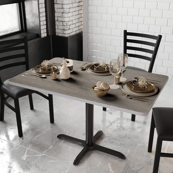 Carnegy Avenue Glenbrook 30 in x 48 in White/Gray Rectangle Table