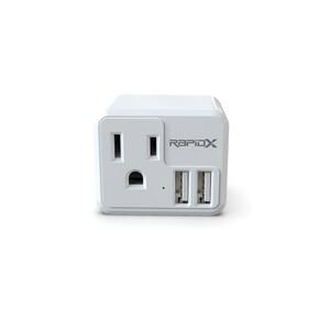 2X Single Outlet AC Wall Plug On/Off LIGHTED POWER SWITCH Electrical Adapter 