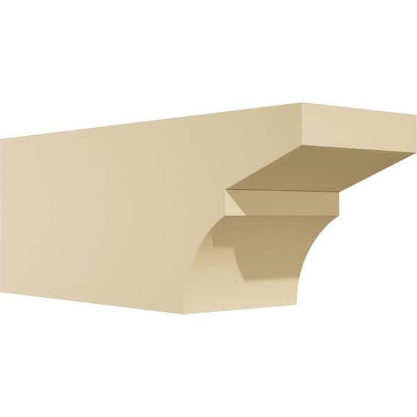 Ekena Millwork 5 in. W x 6 in. H x 16 in. L Standard Monterey Signature Urethane Outlooker Rafter Tail, Primed Tan