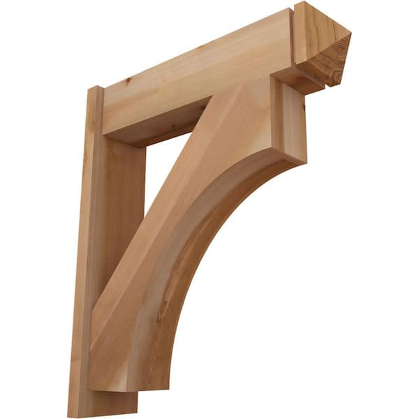 Ekena Millwork 8 in. x 34 in. x 30 in. Western Red Cedar Westlake Arts and Crafts Smooth Outlooker