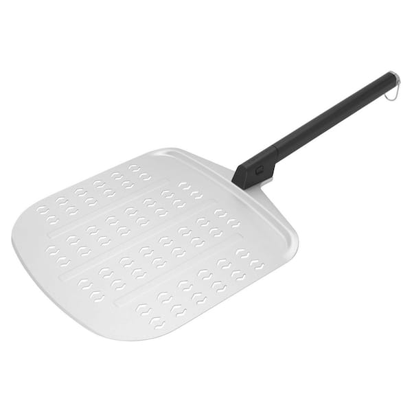 BBQ+ Stainless Steel Perforated Pizza Peel with Detachable Handle