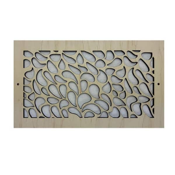 Stellar Air Registers - 6x12 - Rain Drop (REGSTR WD SCREW IN) - Wood