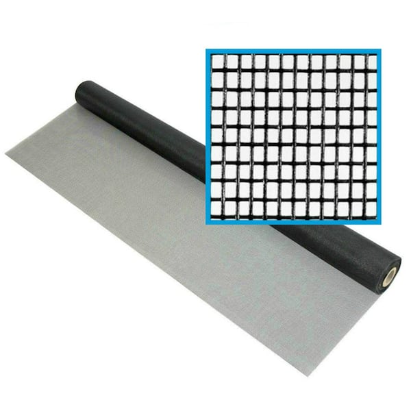 DocaScreen 96 in. x 100 ft. Fiberglass Window Screen Mesh, Porch and Patio Screen Replacement, Window Screen Roll (Black)