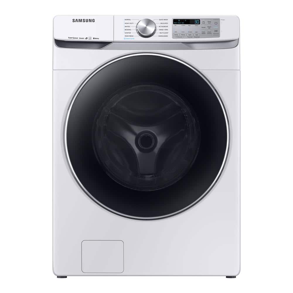 Samsung 4.5 cu. ft. High-Efficiency White Front Load Washing Machine with Steam and Super Speed