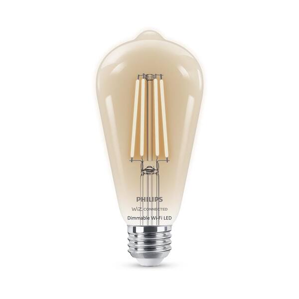 Soft White ST19 LED 40W Equivalent Dimmable Smart Wi-Fi Wiz Connected Wireless Light Bulb Soft White ST19 LED 40W Equivalent Dimmable Smart Wi-Fi Wiz Connected Wireless Light Bulb