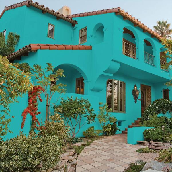 BEHR MARQUEE 1 gal. #MQ4-21 Caicos Turquoise One-Coat Hide Satin Enamel Interior Paint & Primer