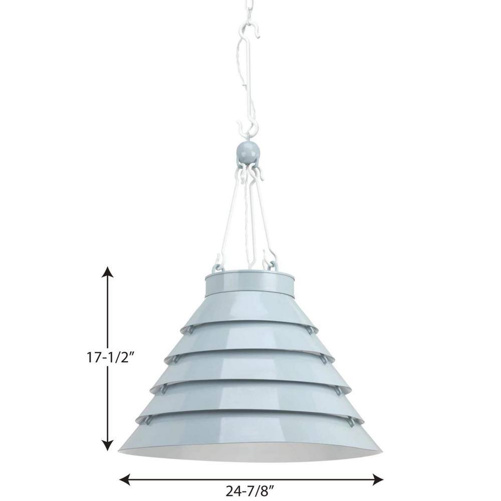 Maliblue Matte Enamel 24'' Industrial Globe Pendant Light