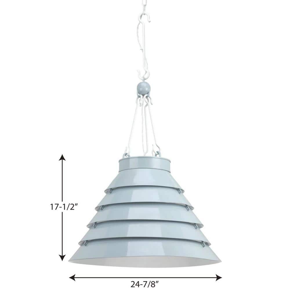 Maliblue Matte Enamel 24'' Industrial Globe Pendant Light
