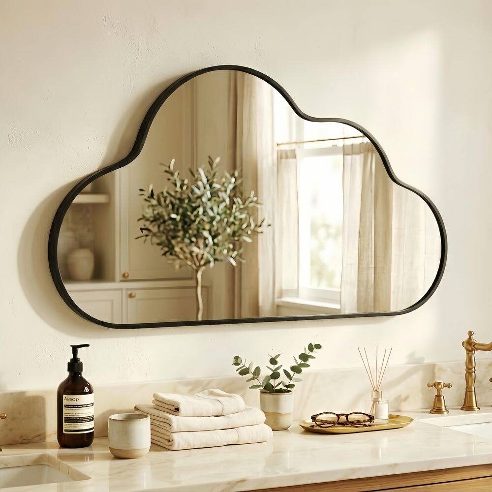 Hochwertiges 35 in. W x 20 in. H Cloud-shaped Black Aluminum Alloy