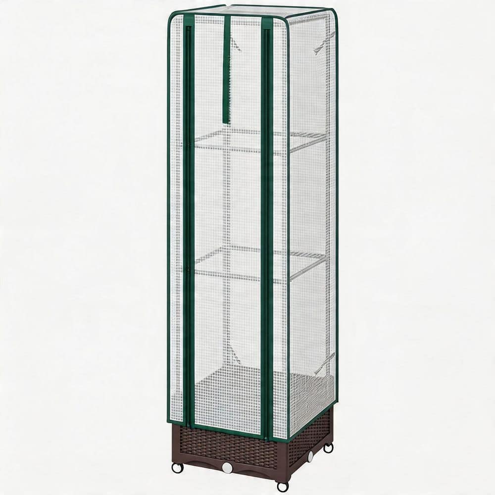 Brown and White Polypropylene Portable Planter Box with Trellis, Cover and Self-Watering price history on PriceWatchPro