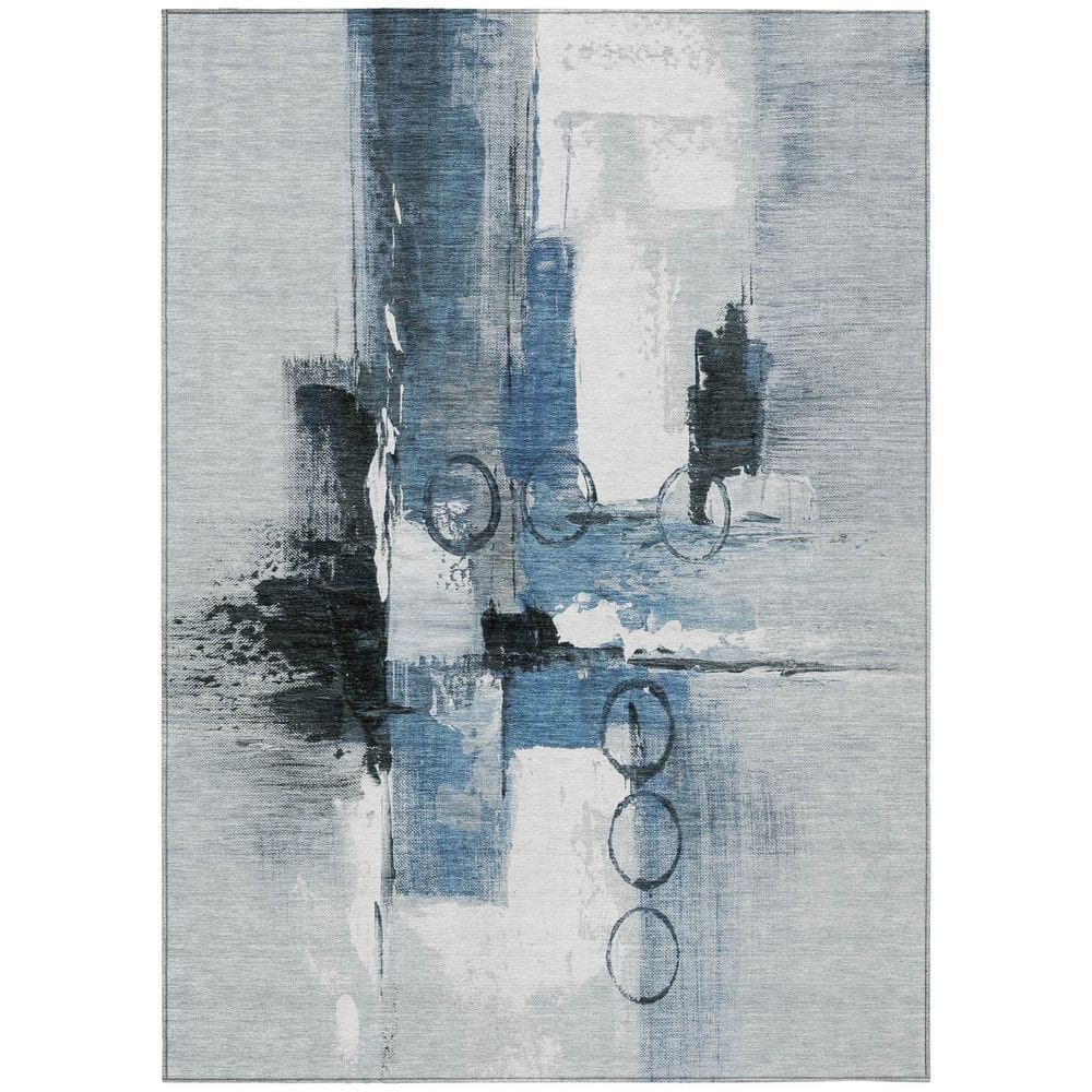 Chantille Machine Washable Indoor/Outdoor Abstract ACN2751 Blue 5 ft. x 7 ft. 6 in. Area Rug price history on PriceWatchPro