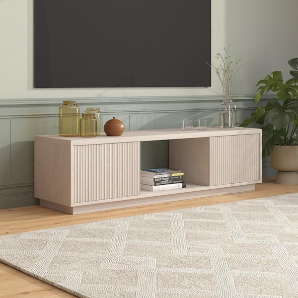 Meyer&Cross Dorian 58 in. Alder White TV Stand Fits TV's up to 65