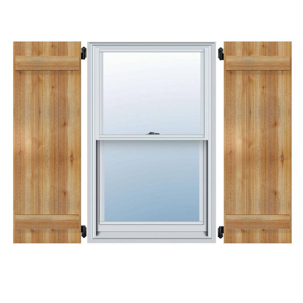 "21-1/2"" X 40""Timbercraft Rustic Wood Four 5-3/8""Joined Board and Batten Shutters Rough Sawn Cedar(pair)" price history on PriceWatchPro