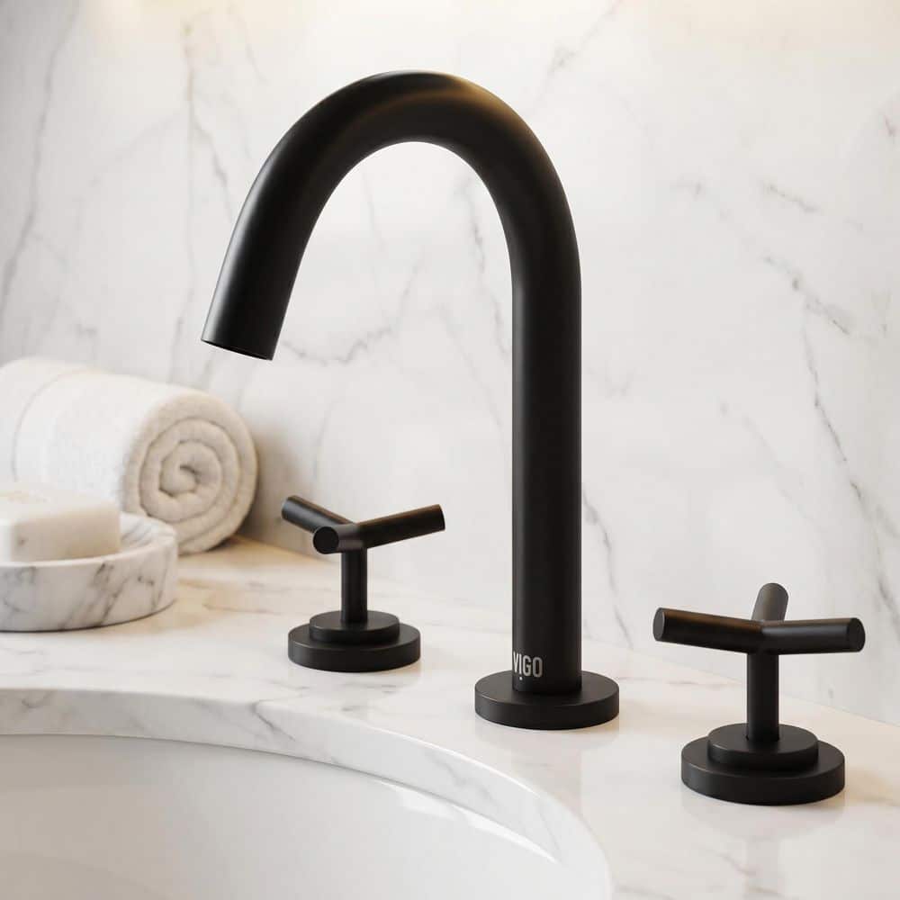 Reviews for VIGO Jewel 8 in. Widespread Double Handles Faucet in
