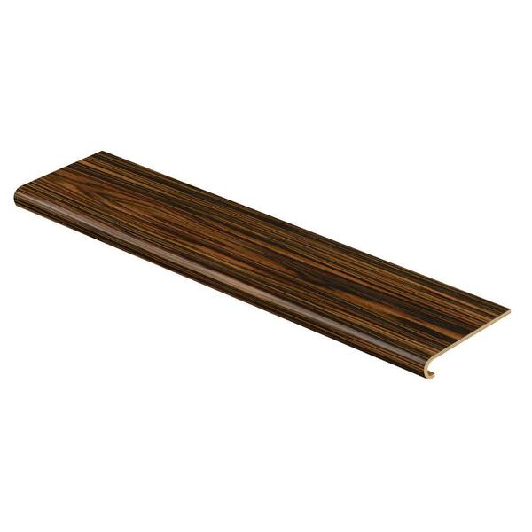 Cap A Tread Rosewood Ebony 94 in. L x 12-1/8 in. W x 1-11/16 in. T Vinyl Overlay to Cover Stairs 1 in. Thick