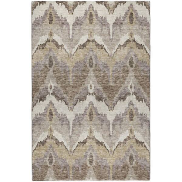 Dream Shag Premium Machine Washable Abstract ADS743 Beige 10 ft. x 14 ft. Area Rug