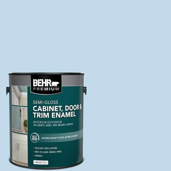 BEHR PREMIUM 1 gal. #M520-2 After Rain Semi-Gloss Enamel Interior/Exterior Cabinet, Door & Trim Paint