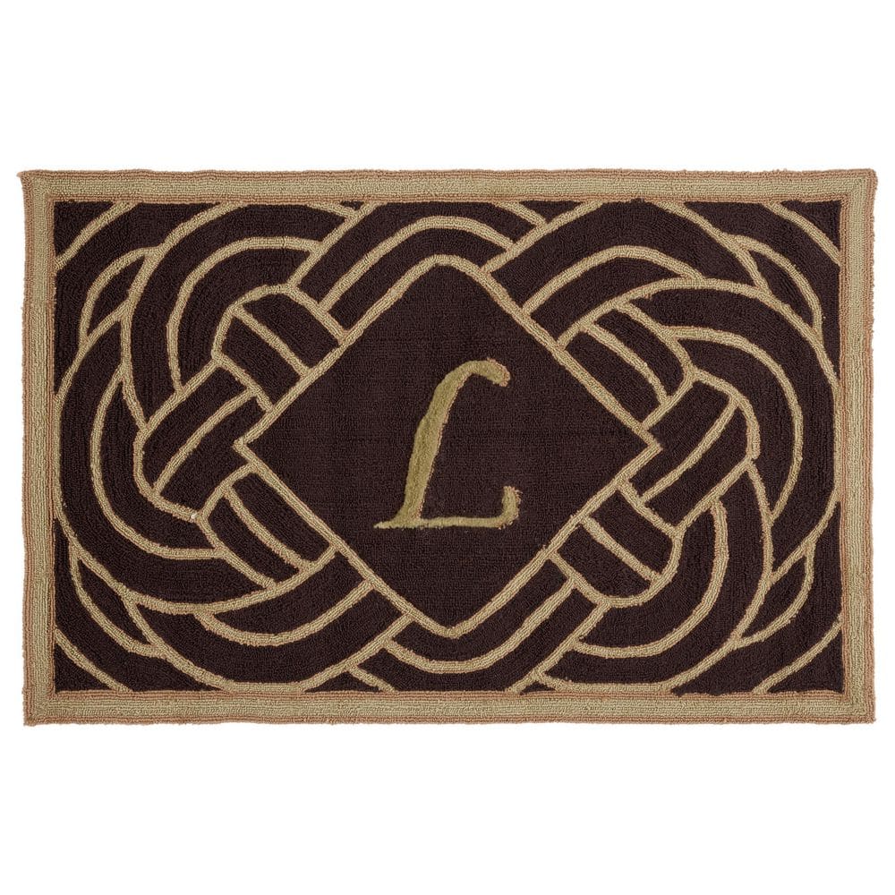 SAFAVIEH Monogram Chocolate 3 ft. x 4 ft.