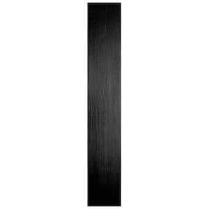 Black 12 MIL 6" W x 36" L Water Resistant Peel and Stick Vinyl Flooring Tile, Self-Adhesive Flooring (54 sq. ft./Box)