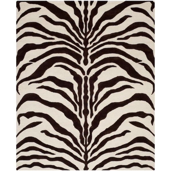 SAFAVIEH Cambridge Ivory/Brown 8 ft. x 10 ft. Animal Print Area Rug