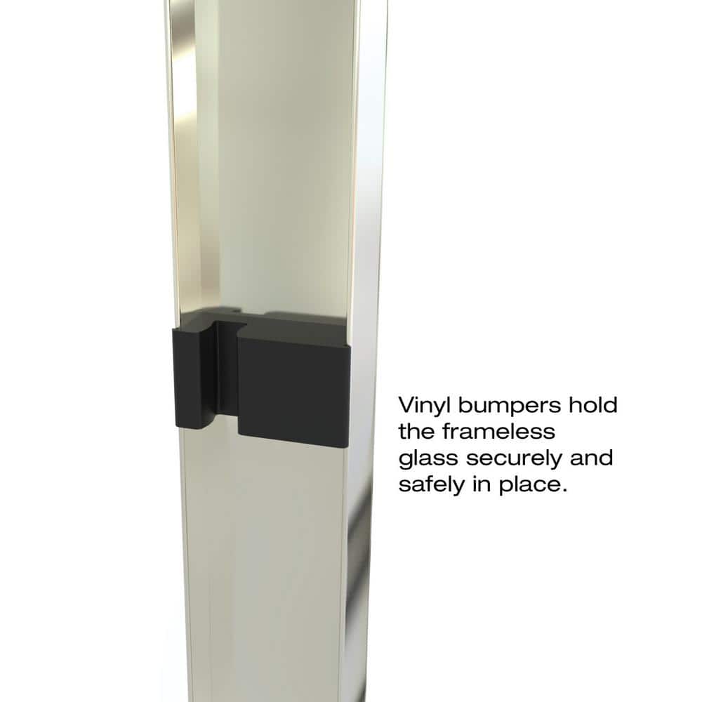 Classic Brushed Nickel 70" x 60" Semi-Frameless Sliding Shower Door