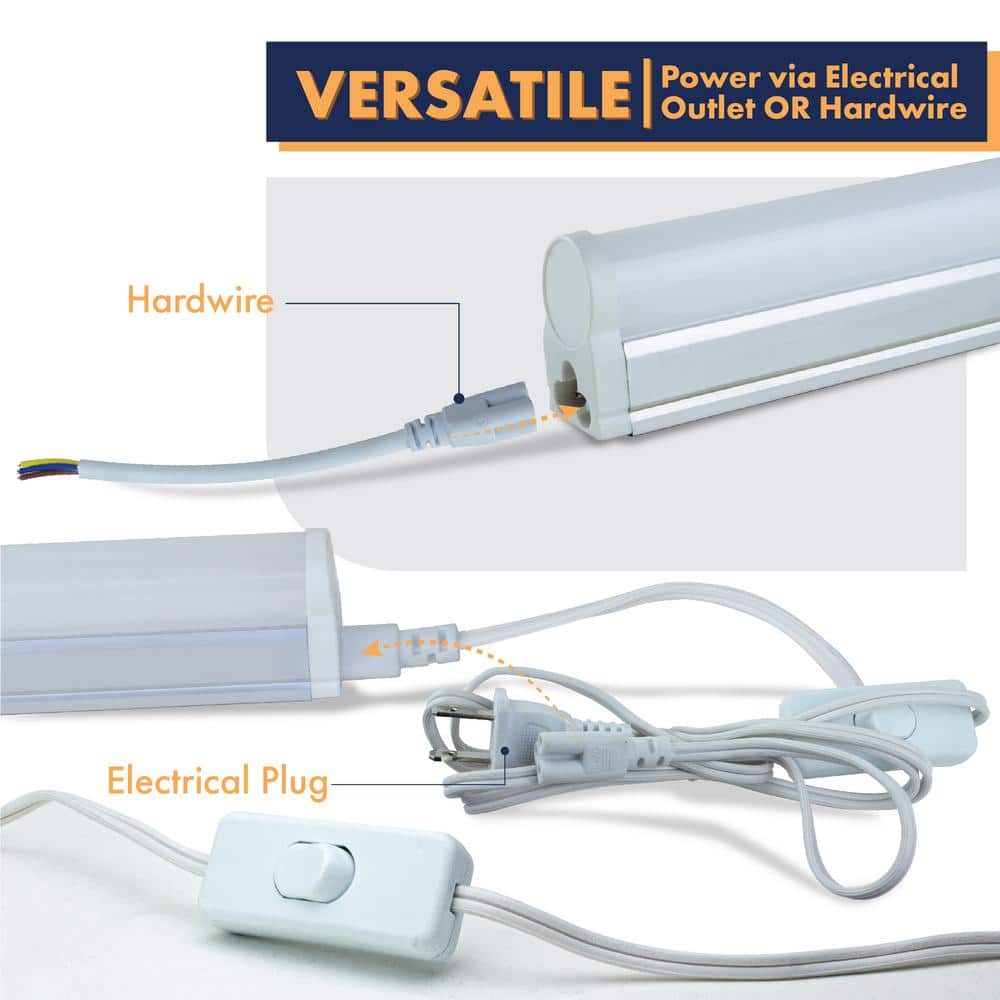Adjustable CCT 4-Foot White Aluminum LED Shop Light, 2000 Lumens