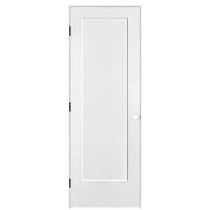 28 in. x 80 in. 1-Panel Lincoln Park Right-Hand Solid Core Pure White Molded Composite Single Prehung Interior Door