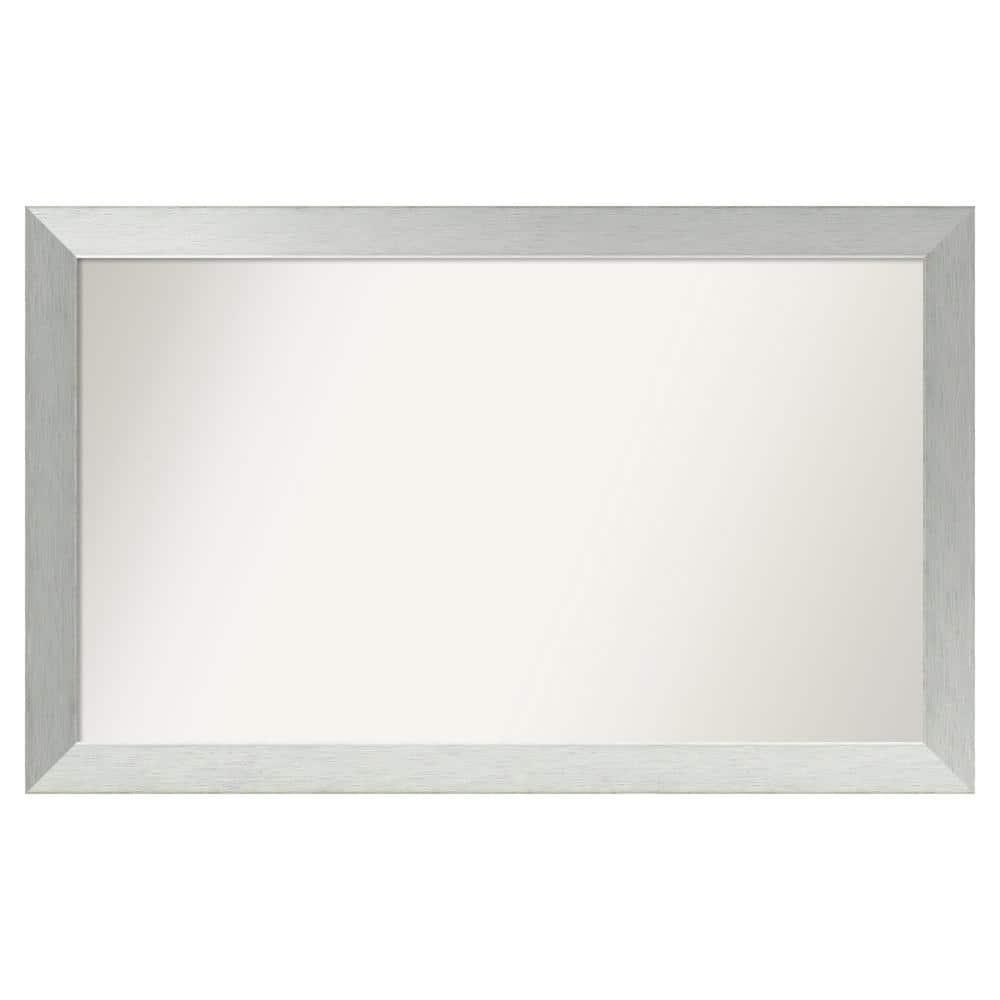 Brushed Sterling Silver 42 in. x 26 in. Custom Non-Beveled Wood Framed Bathroom Vanity Wall Mirror price history on PriceWatchPro