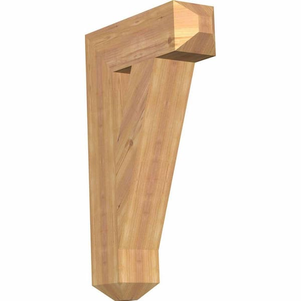 Ekena Millwork 5.5 in. x 32 in. x 20 in. Western Red Cedar Traditional Craftsman Smooth Bracket