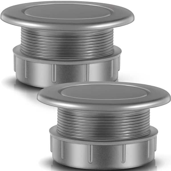 Angel Sar Parasol Umbrella Hole Ring Plug and Cap Set for Patio Table Yard, Gray (2-Pack)