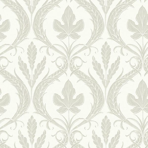York Wallcoverings 56 sq ft. Beige Adirondack Damask Pre-Pasted Wallpaper