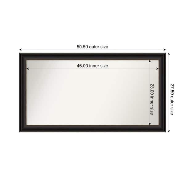 Amanti Art Trio Oil Rubbed Bronze 50.5 in. x 27.5 in. Custom Non-Beveled Recycled Polystyrene Framed Bathroom Vanity Wall Mirror