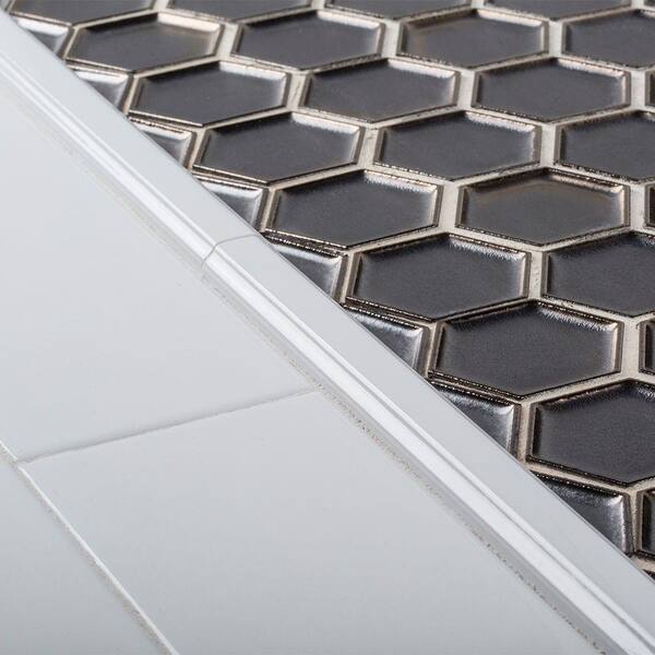 Jeffrey Court - Moonrock Brown 9.875 in. x 11.5 in. Hexagon Matte Porcelain Mosaic Tile (0.788 sq. ft./each)