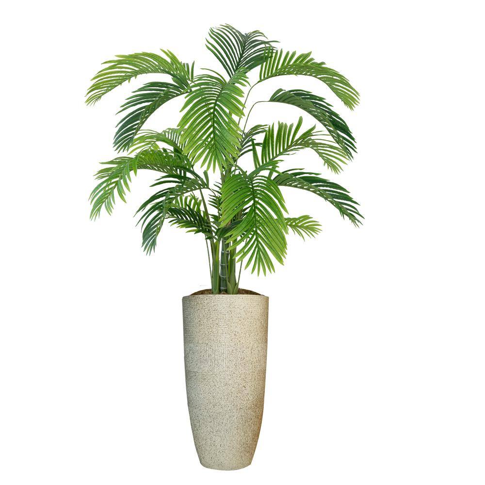 VINTAGE HOME 6.17 ft. Tall Green Artificial Faux Real Touch Palm Trees