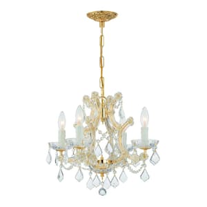Maria Theresa 4-Light Gold Chandelier