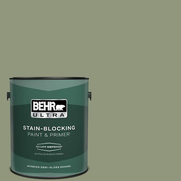 BEHR ULTRA 1 gal. #ECC-63-1 Autumn Sage Extra Durable Semi-Gloss Enamel Interior Paint & Primer