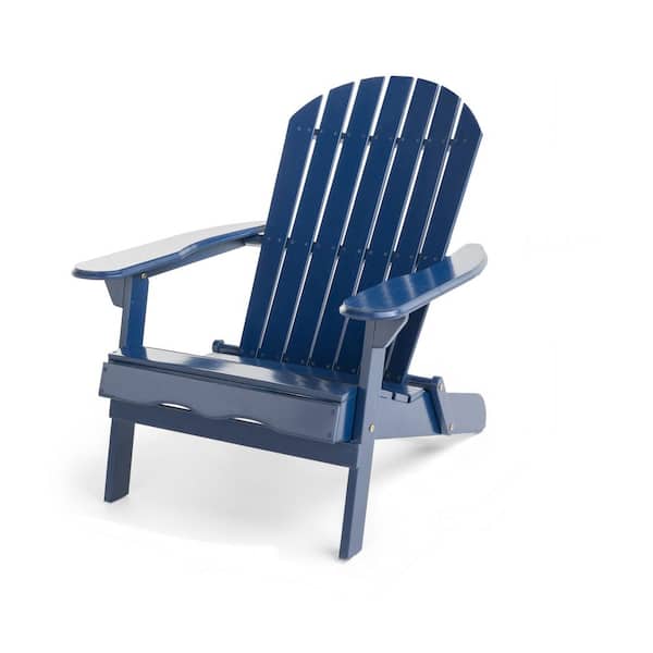 Tenleaf Blue Outdoor All Solid Wood Wooden Adirondack Chair
