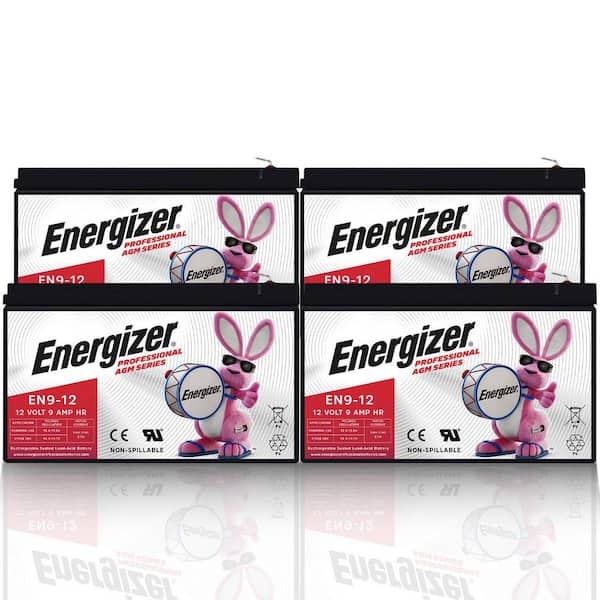 12V 9Ah Long Lasting SLA AGM Rechargeable Battery Use In Wheelchairs, Electric Scooters, Backup Power-4 Pack
