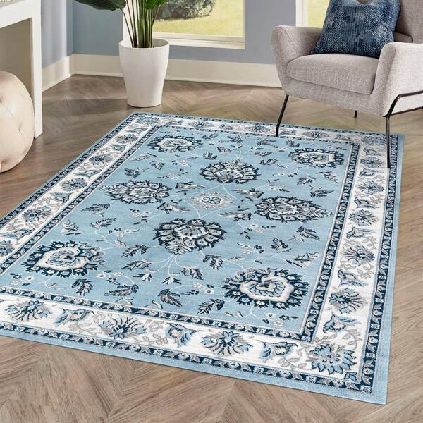 ウエッジウッド  FRANCES ＆ FRANCES BLUE JONATHAN Y Cherie French Cottage Blue/Cream 4 ft. x 6 ft. Area Rug