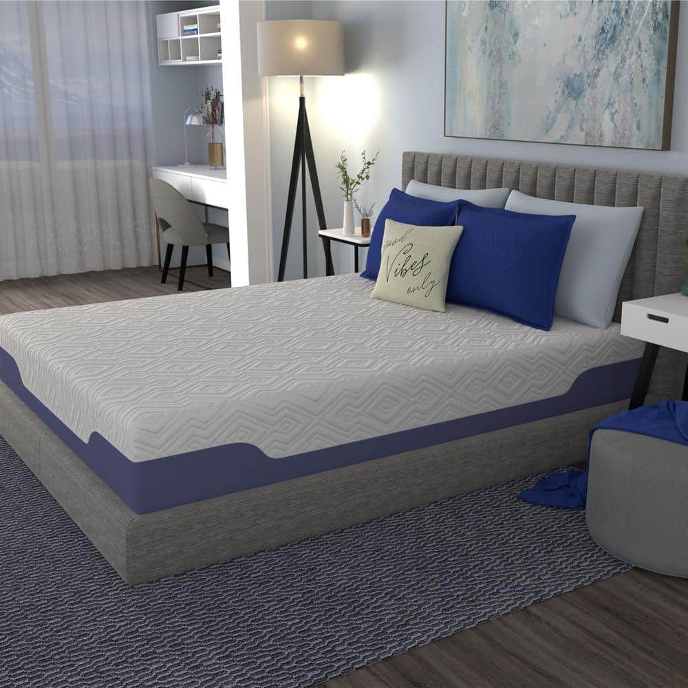 Vibe Supreme Cooling Queen Medium Firm Gel Hybrid 10 in. Bed
