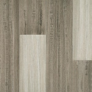 Mixed Gray 1/4 in. T x 5.1 in. W Waterproof Hand Scraped Engineered Bamboo Flooring (11.6 sqft/case)