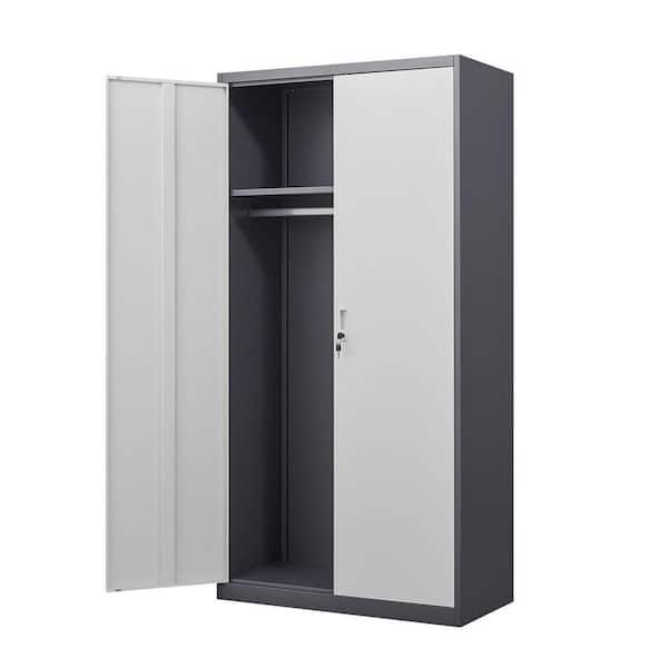 Kahomvis 70.8 in. H Steel Locker with Compartments, Metal Large
