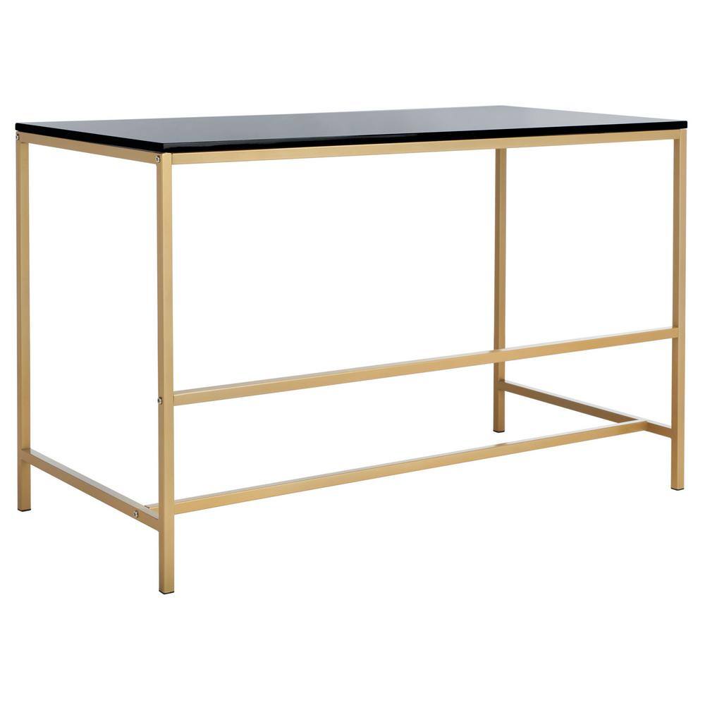 Nova Black and Gold Wood Writing Desk